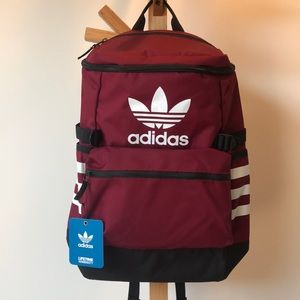 maroon adidas backpack
